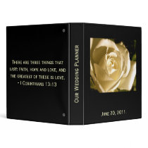 Wedding Planner Rose Photo and Quote Binder
