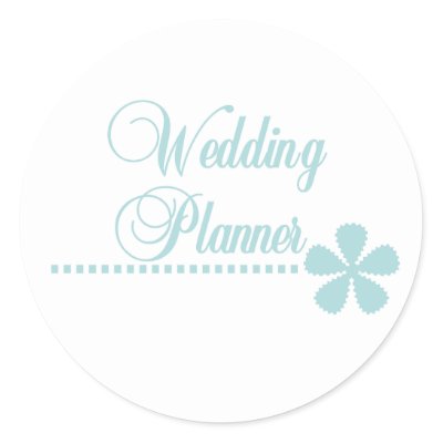 Wedding Planner Teal Elegance Stickers