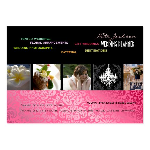 Wedding Planners Portfolio template/DIY color Business Cards