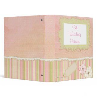Wedding Planning Binder: Pink and Green binder