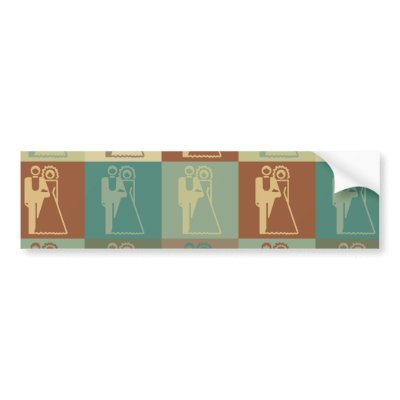 Wedding Pop Art Bumper Stickers by 1000suns