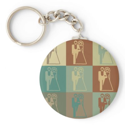 Wedding Pop Art Key Chain