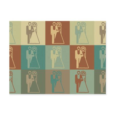 Wedding Pop Art Postcard