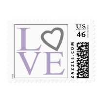 Wedding Postage Love Stamps Lavender And gray