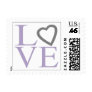 Wedding Postage Love Stamps Lavender And gray