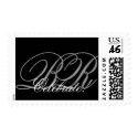 Wedding Postage Monogram Celebrate! postage by WeddingCentre Wedding Postage Monogram Celebrate! postage