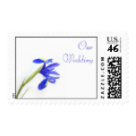 Wedding Postage Stamp - Purple Iris Flower