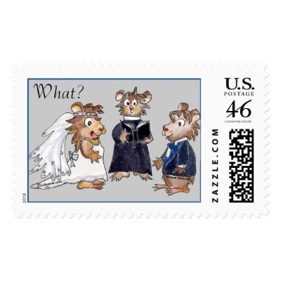 Wedding Postage Stamps Custom by zooogle