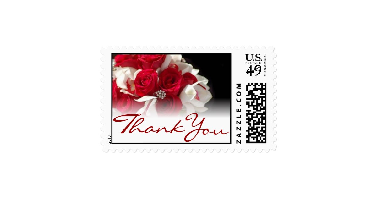 Wedding postage stamps Thank You Zazzle