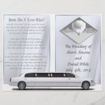 Fold Wedding Programs on Wedding Program  Bi Fold Design  Personalized Flyer