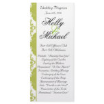 wedding,program,black,white,green,classy,chic rack cards