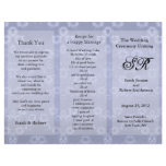 Wedding Program Blue Floral Flyer