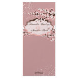 Wedding Program - Dusty Rose Pink Cherry Blossoms rack cards
