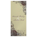 Wedding Program - Elegant Cream Red Shattered Rose Customized Rack Card