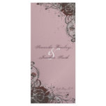 Wedding Program - Elegant Pink Red Shattered Rose Customized Rack Card