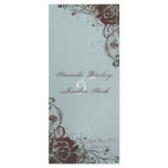 Wedding Program - Elegant Pink Red Shattered Rose Custom Rack Cards