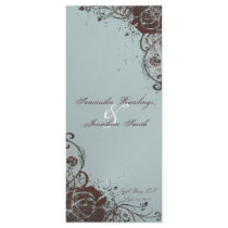 Wedding Program - Elegant Pink Red Shattered Rose Custom Rack Cards
