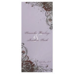Wedding Program Elegant Purple Red Shattered Rose Rack Cards