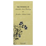Wedding Program - Elegant Swirled Gold Floral rack cards