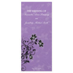 Wedding Program - Elegant Swirled lavender Purple Rack Card Design