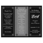 Wedding Program Folder Classic Black Flyers