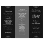 Wedding Program Folder Classic Dark Grey Flyers
