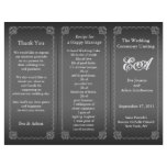 Wedding Program Folder Classic Silver Gray Flyer Design