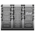 Wedding Program Folder Floral Black Flyer