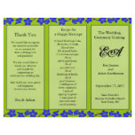 Wedding Program Folder Floral Green Custom Flyer