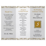 Wedding Program Folder Gold Leaf Full Color Flyer
