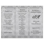 Wedding Program Gray Floral Flyer