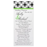 wedding,program,green,black,fancy,classy,cute rack card template