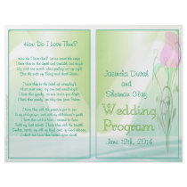Wedding Program (non-religious version) Personalized Flyer