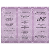 Wedding Program Pink Floral Flyer
