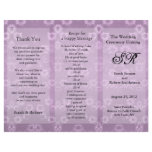 Wedding Program Pink Floral Flyer