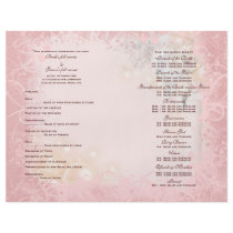 Wedding program pink white whimsical flyer