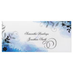 Wedding Program - Pretty Blue Purple Leafy Florals Personalized Rack Card Wedding Program - Pretty Blue Purple Leafy Florals Personalized Rack Card