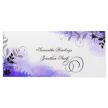 Wedding Program - Pretty Blue Purple Leafy Florals Custom Rack Cards Wedding Program - Pretty Blue Purple Leafy Florals Custom Rack Cards