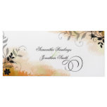 Wedding Program - Pretty Green Orange Leafy Floral Rack Card Template Wedding Program - Pretty Green Orange Leafy Floral Rack Card Template