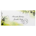 Wedding Program - Pretty Green Yellow Leafy Floral Rack Cards Wedding Program - Pretty Green Yellow Leafy Floral Rack Cards