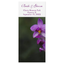 Wedding Program - Purple Orchid Card Custom Rack Card