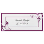 Wedding Program - Sangria &amp; White Delicate Floral Rack Card Design
