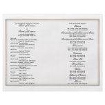 Wedding program template personalized flyer