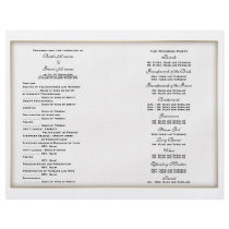 Wedding program template (four) personalized flyer