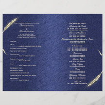 Wedding program template (four) flyers