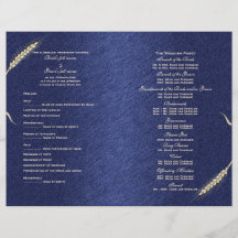 Wedding program template (four) flyers