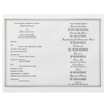 Wedding program template (three) personalized flyer