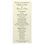 Wedding Program; The Kiss by Gustav Klimt rack cards