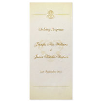 Wedding Program Vintage Parchment Paper Style Rack Cards