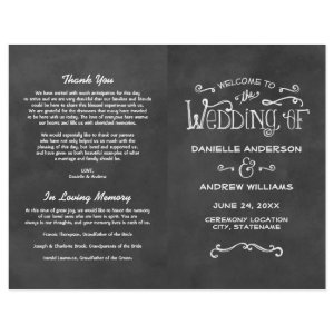 Wedding Programs | Chalkboard Charm 8.5